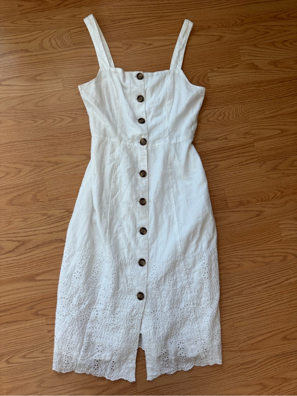 GAP Women’s White Button-Front Sundress Dress - 00